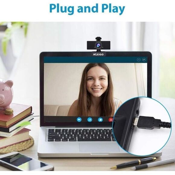 NWT N60 1080P Webcam with Microphone, Adjustable FOV, Zoom - Picture 8 of 9